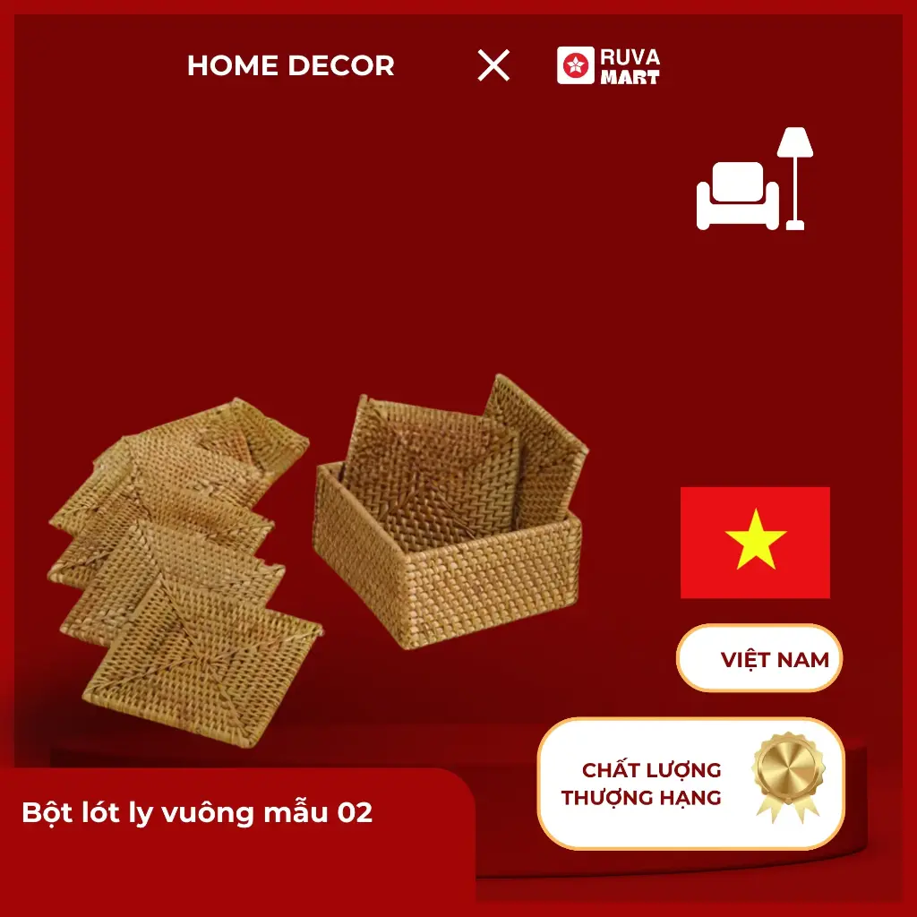 Bột lót ly vuông mẫu 02  2520