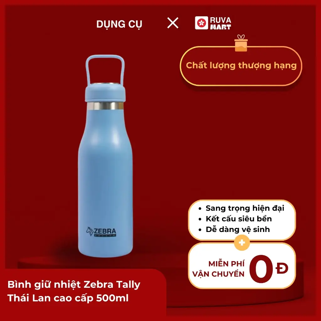 Bình giữ nhiệt Zebra Tally Thái Lan cao cấp 500ml - 1903