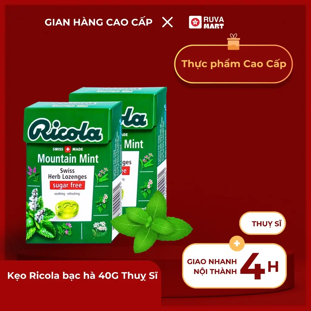 Kẹo Ricola bạc hà 40G Thuỵ Sĩ - 2200