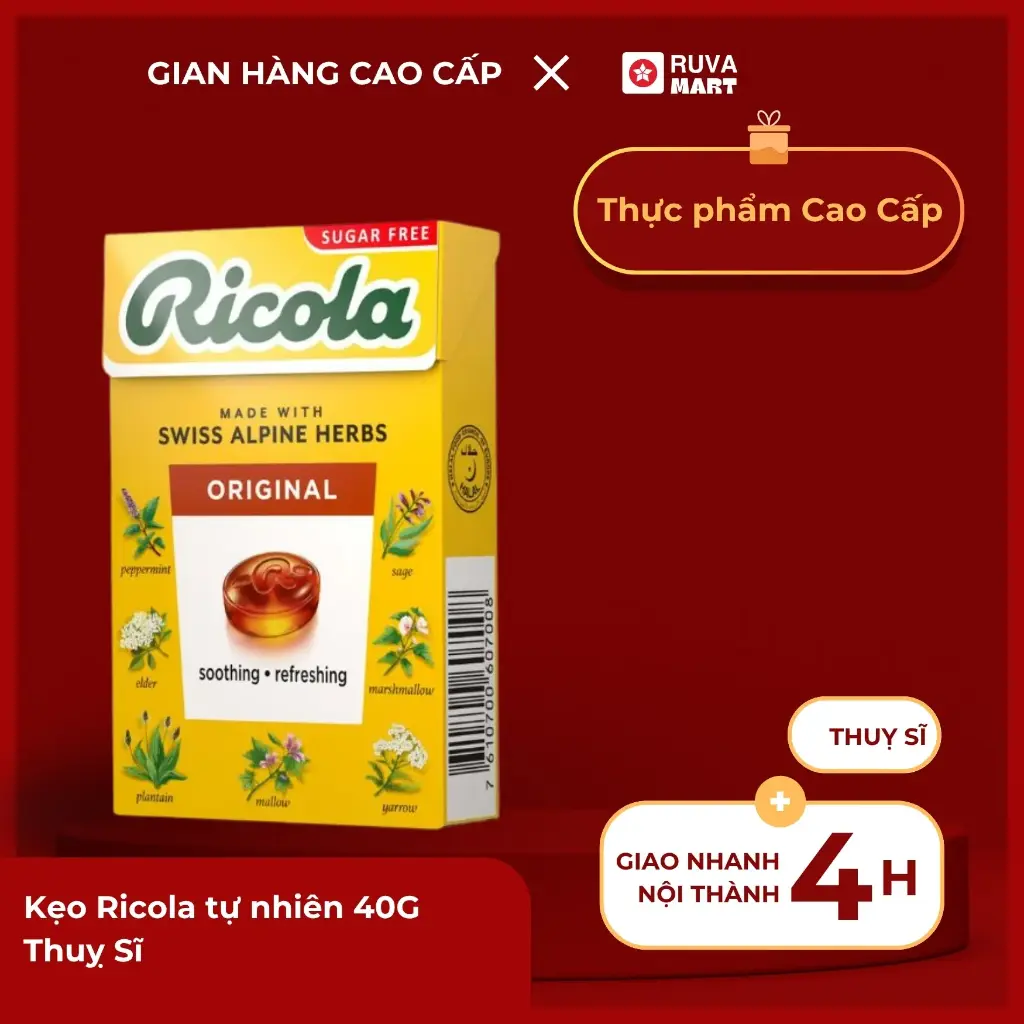 Kẹo Ricola tự nhiên 40G Thuỵ Sĩ - 2201