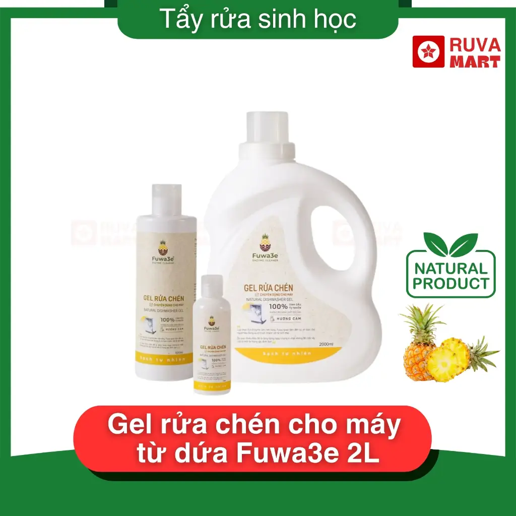 Gel rửa chén cho máy từ dứa Fuwa3e 2000ml - 2221