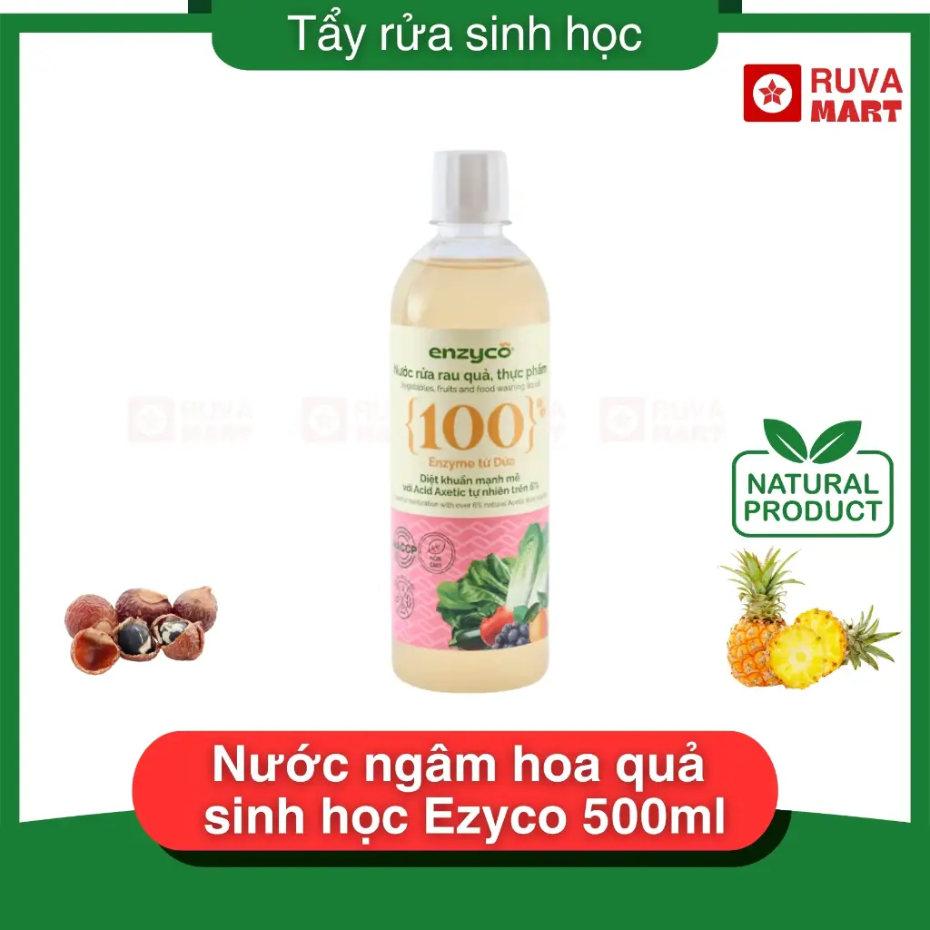 Nước ngâm hoa quả sinh học Ezyco 500ml - 2222