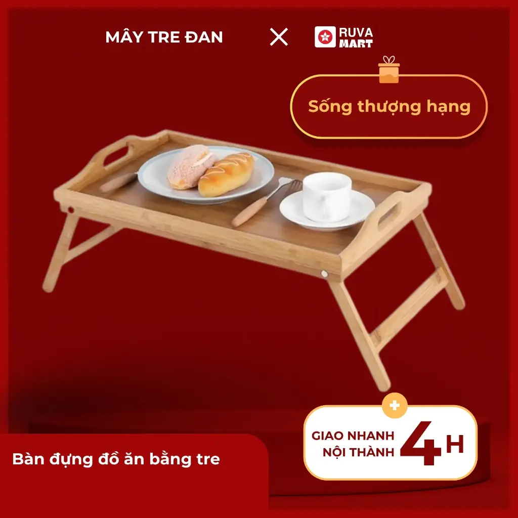 Bàn đựng đồ ăn bằng tre - 2235