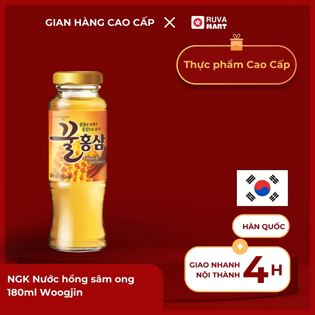 NGK Nước hồng sâm ong 180ml Woogjin - 2347
