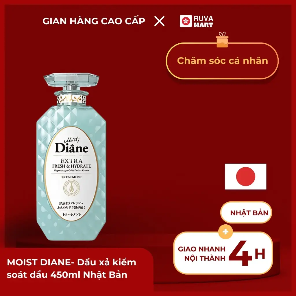 MOIST DIANE- Dầu xả kiểm soát dầu 450ml Nhật Bản - 2357