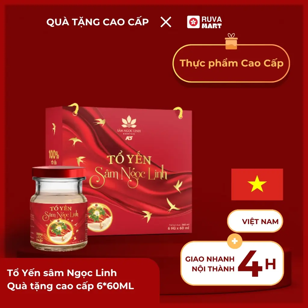 Tổ Yến sâm Ngọc Linh
Quà tặng cao cấp 6*60ML  2415