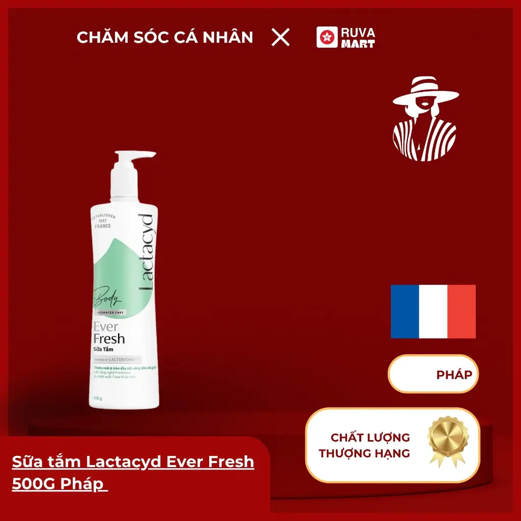 Sữa tắm Lactacyd Ever Fresh 500G Pháp  2459