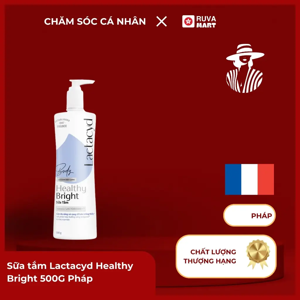 Sữa tắm Lactacyd Healthy Bright 500G Pháp  2460