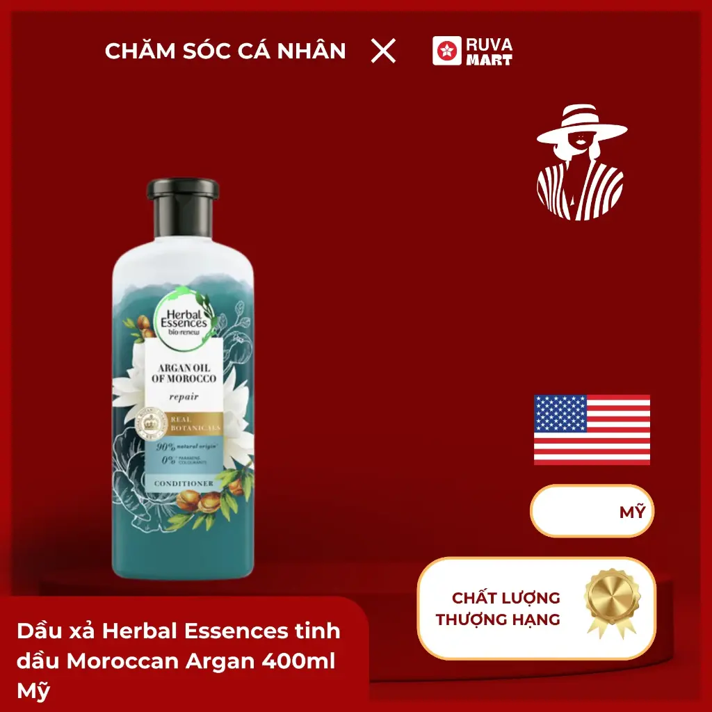 Dầu xả Herbal Essences tinh dầu Moroccan Argan 400ml Mỹ  2467