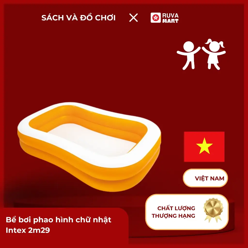 Bể bơi phao hình chữ nhật Intex 2m29  2489