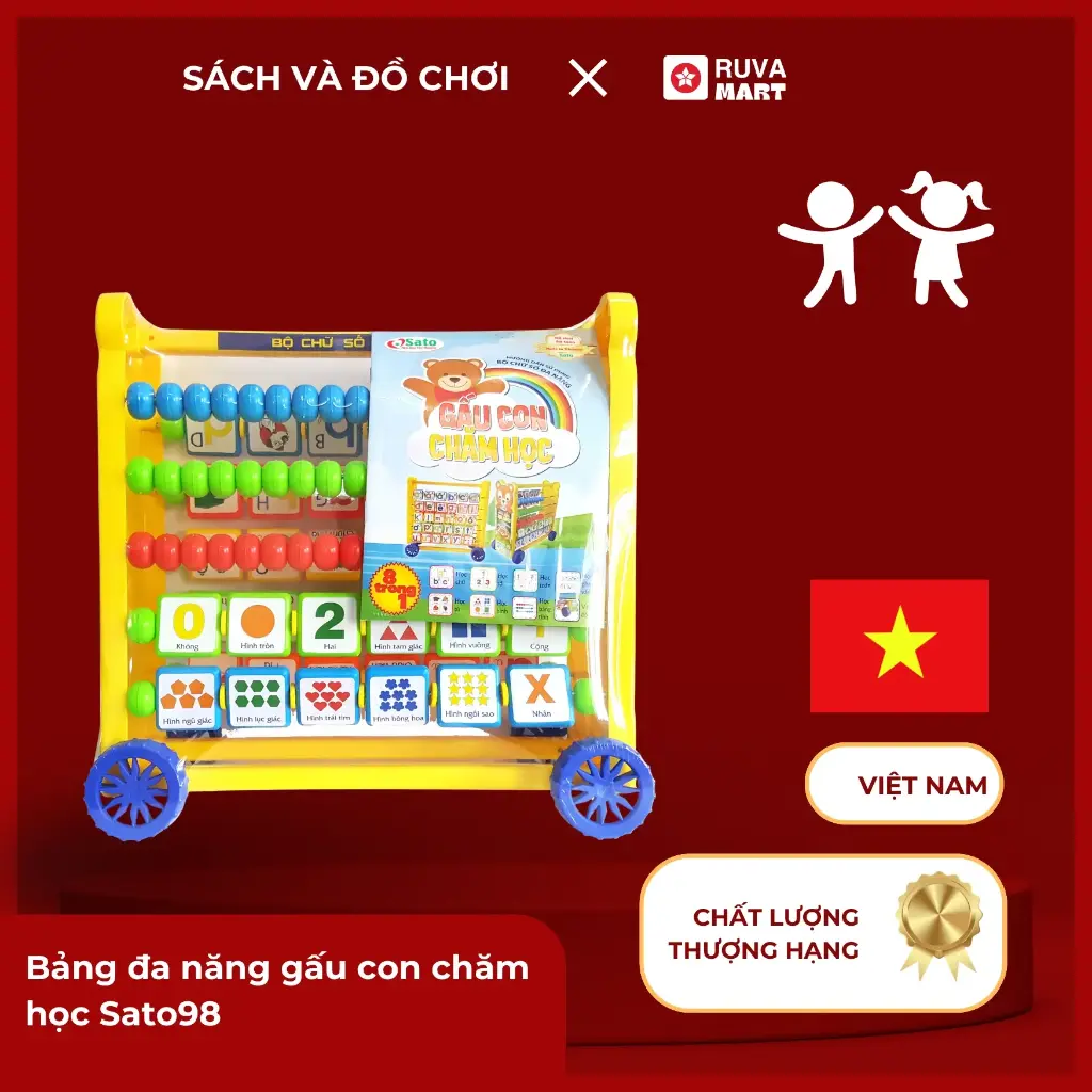 Bảng đa năng gấu con chăm học Sato98  2498