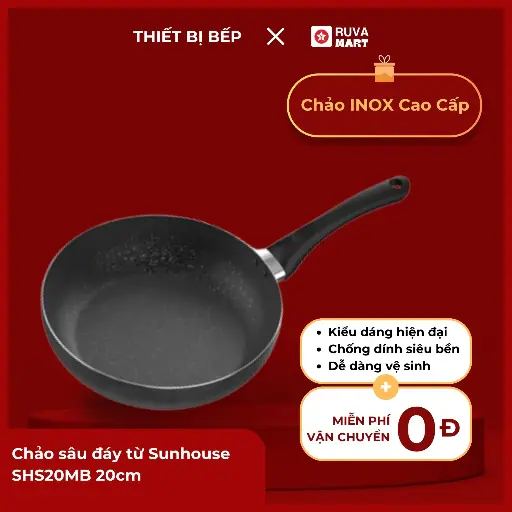 [BCGRT] Chảo sâu đáy từ Sunhouse SHS20MB 20cm - 1613