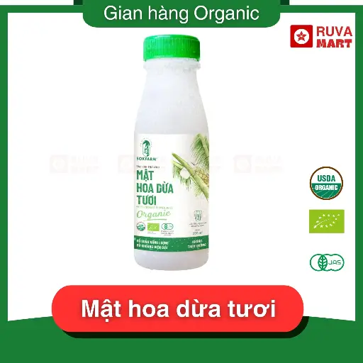[XSM] Mật hoa dừa cô đặc Sokfarm Organic chai 250ml nhựa - 1751