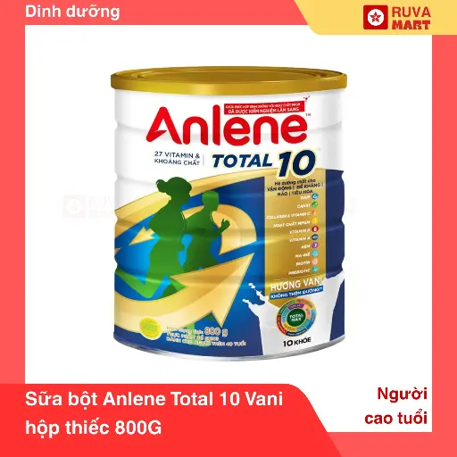 [GOM] Sữa bột Anlene Total 10 Vani hộp thiếc 800G - 1280