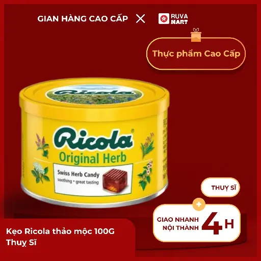 [GOM] Kẹo Ricola thảo mộc 100G Thuỵ Sĩ - 2184