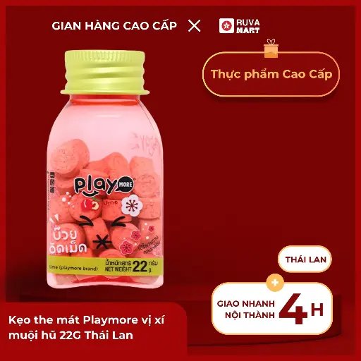 [GOM] Kẹo the mát Playmore vị xí muội hũ 22G Thái Lan - 2187