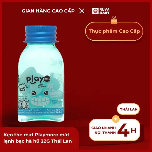 [GOM] Kẹo the mát Playmore mát lạnh bạc hà hũ 22G Thái Lan - 2190