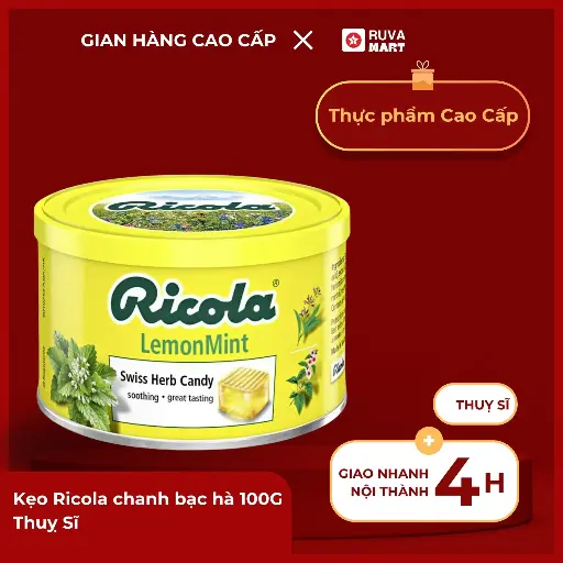 [GOM] Kẹo Ricola chanh bạc hà 100G Thuỵ Sĩ - 2194