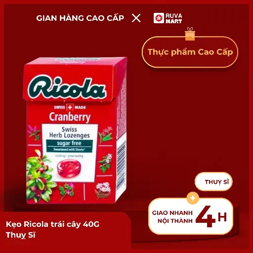 [GOM] Kẹo Ricola trái cây 40G Thuỵ Sĩ - 2197