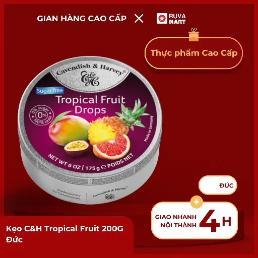 [GOM] Kẹo C&H Tropical Fruit 200G Đức - 2199