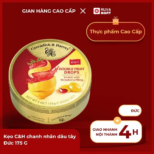 [GOM] Kẹo C&H chanh nhân dâu tây Đức175 G - 2203