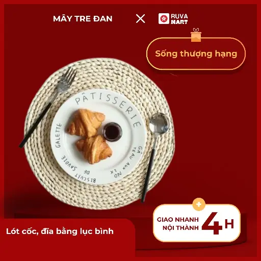 [OTR] Lót cốc, đĩa bằng lục bình 20cm - 2236