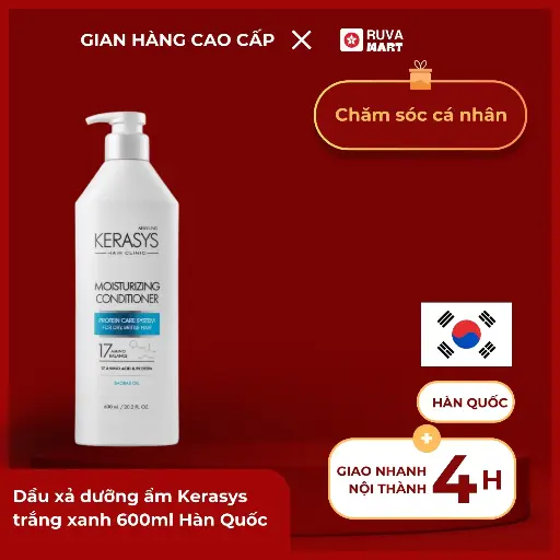 [SKK] Dầu xả dưỡng ẩm Kerasys trắng xanh 600ml Hàn Quốc - 2365