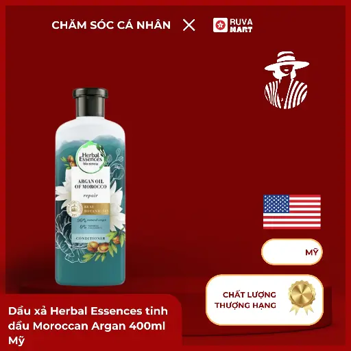 [GOM] Dầu xả Herbal Essences tinh dầu Moroccan Argan 400ml Mỹ  2467