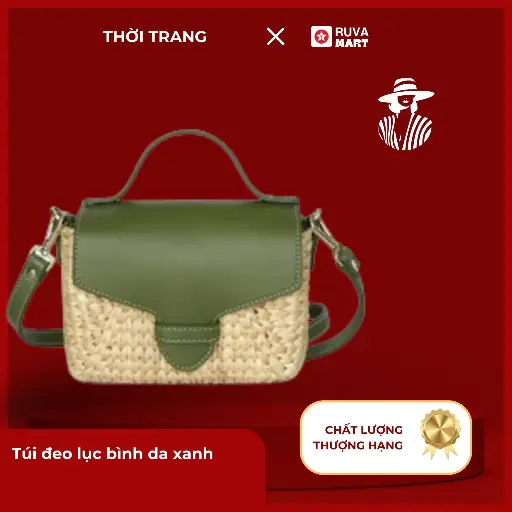 Túi đeo lục bình da xanh  2505